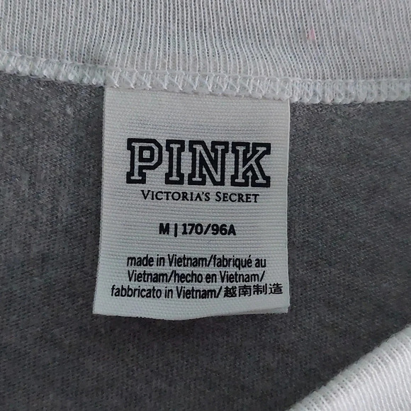 VS PINK 2017 Ringer USA Tee-Shirt 🇺🇸 Medium Patriotic 4th of July Casu - Picture 5 of 6